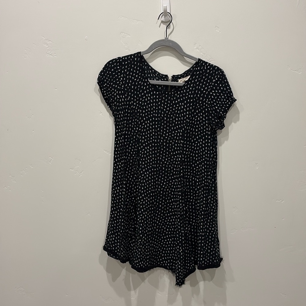 Silence + Noise Black and White Patterned Women’s Dress